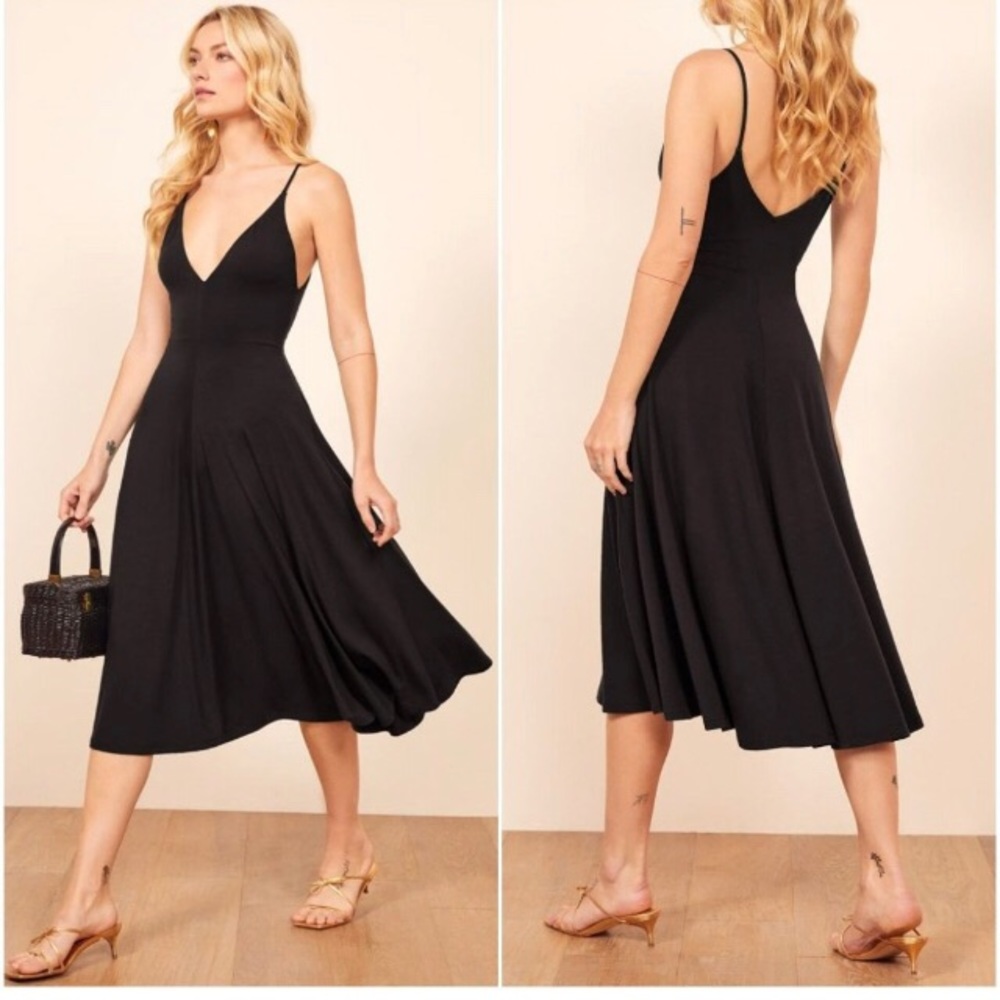 Reformation Strada Dress Black